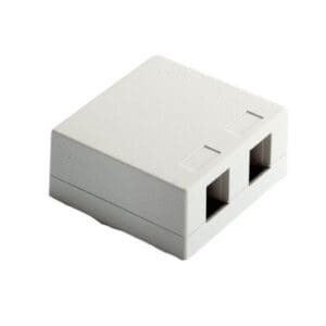 Surface Mount Box 2-Port in White