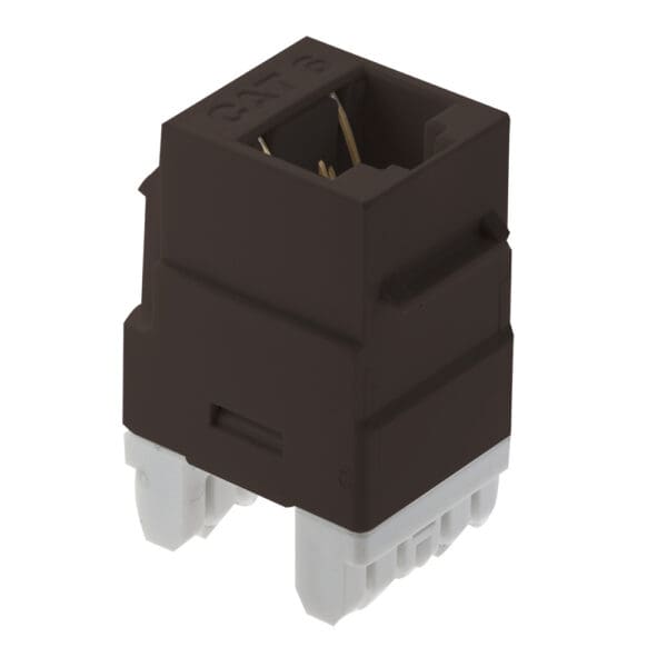 Cat6 RJ45 Keystone Insert in Brown