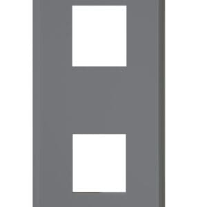 2-Port Decorator Outlet Strap in Gray