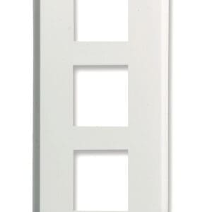 3-Port Decorator Outlet Strap in White