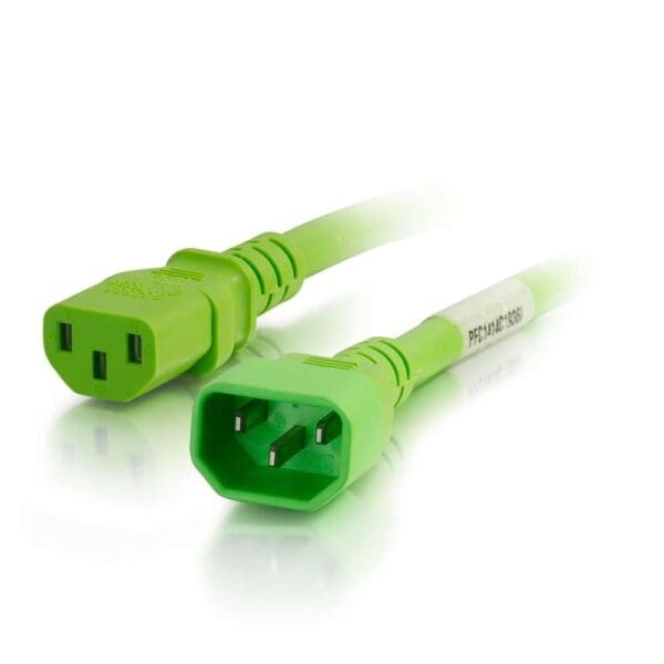 4 ft 14AWG Power Cord (IEC320C14 to IEC320C13) - Green