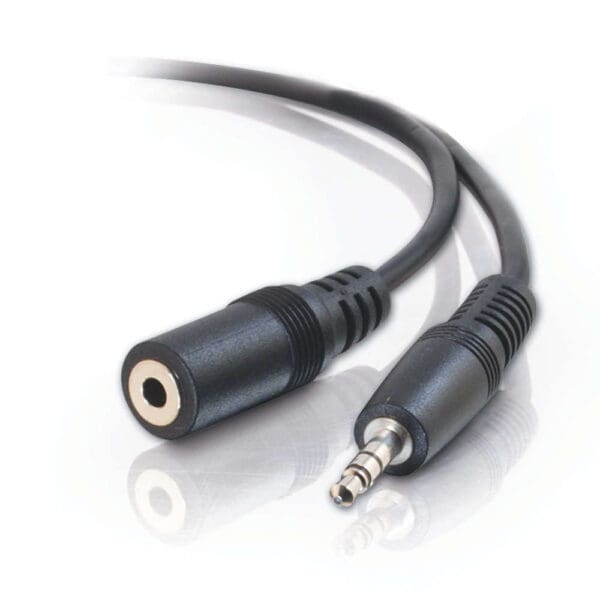 Black 3.5mm stereo audio cable.