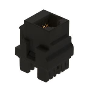 Cat5e Keyed RJ45 Keystone Connector in Black