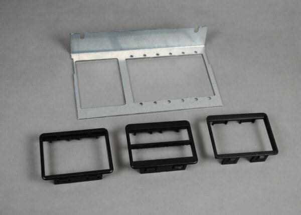 Metal and plastic panel inserts.