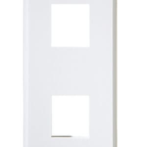 2-Port Decorator Outlet Strap in White