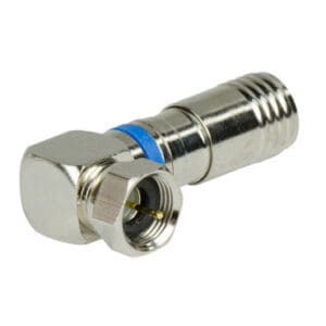 Compression RG6U/Quad Right Angle Plug - 10 Pack