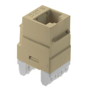 Cat6 RJ45 Keystone Insert in Light Almond