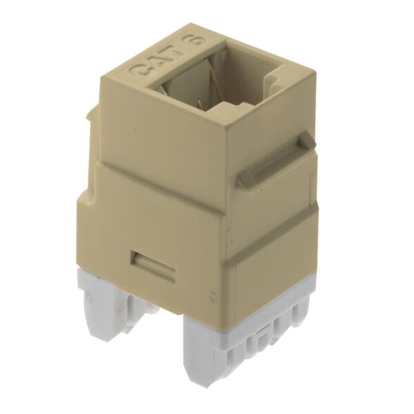 Cat6 RJ45 Keystone Insert in Light Almond