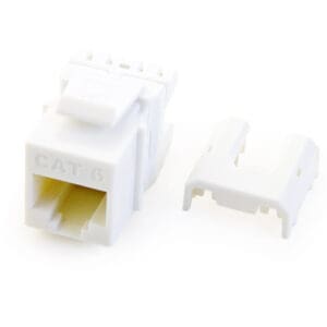 Cat6 QuickConnect RJ45 Keystone Insert in White