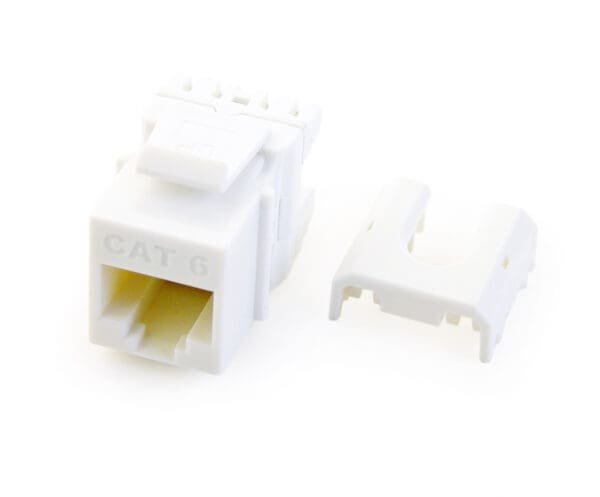 Cat6 QuickConnect RJ45 Keystone Insert in White - 10 Pack