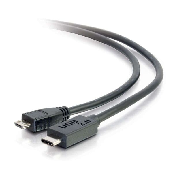 3 ft USB 2.0 USB-C to USB Micro-B Cable M/M - Black