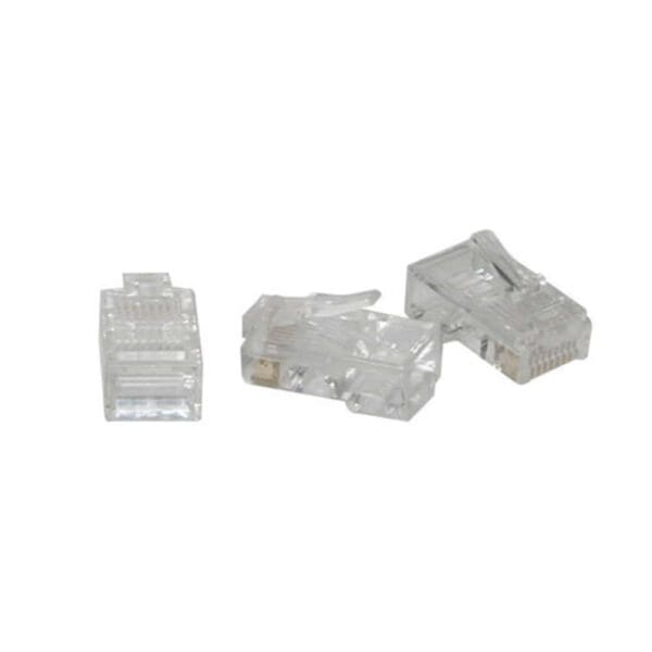 RJ45 Cat5 8x8 Modular Plug for Flat Stranded Cable Multipack - 10 Pack