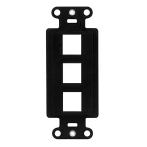 3-Port Decorator Outlet Strap in Black