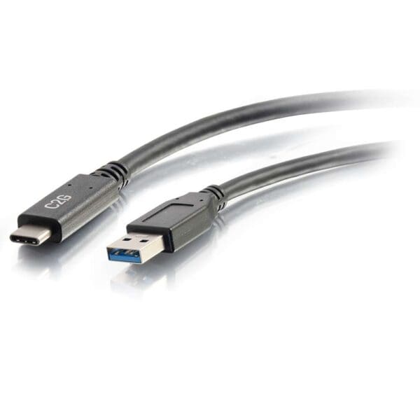 USB-C to USB-A cable.