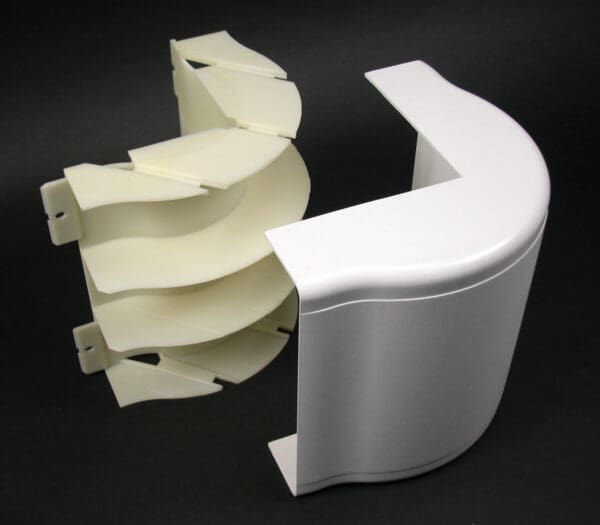 5518FO 5500 Bend Radius Full Capacity External Elbow Fitting in Ivory