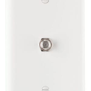 1-Gang Pre-configured Wall Plate with One F-Type Coupler in White