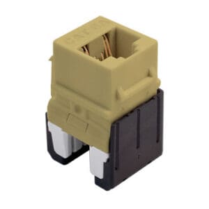 Cat6a Quick Connect RJ45 Keystone Insert in Ivory