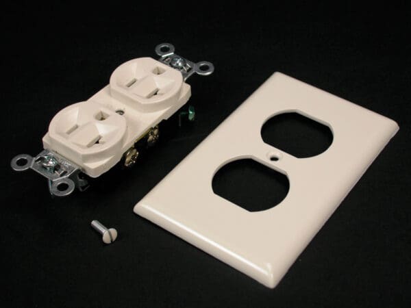 DRP20A-V 3000 ColorMatch Ivory Duplex Receptacle and Plate Fitting