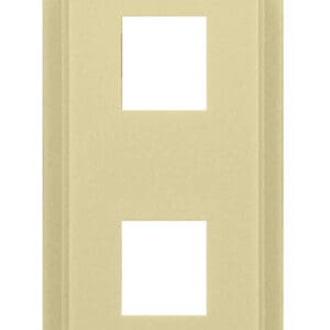 2-Port Decorator Outlet Strap in Light Almond