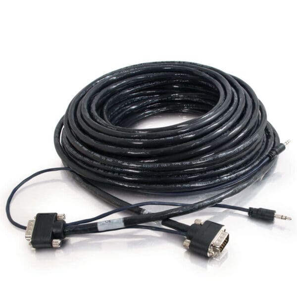 25ft VGA plus 3.5mm A/V Cable with Rounded Low Profile Connectors M/M - LIMITED AVAILABILITY