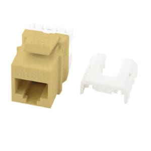 Cat5e Quick Connect RJ45 Keystone Insert in Ivory