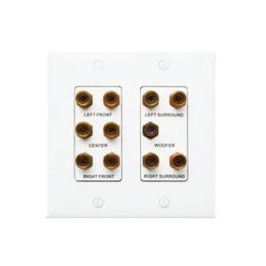 5.1 Home Theater Outlet Strap with Wall Plate in White