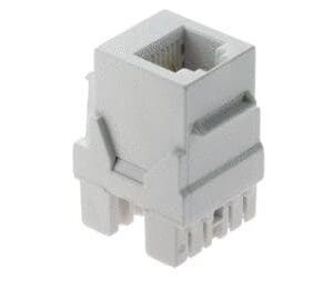6P6C Keystone Connector in White