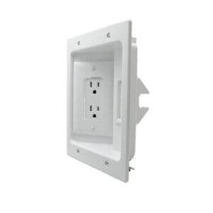 Flat Screen TV Pro Power Kit With 2 Cables in White