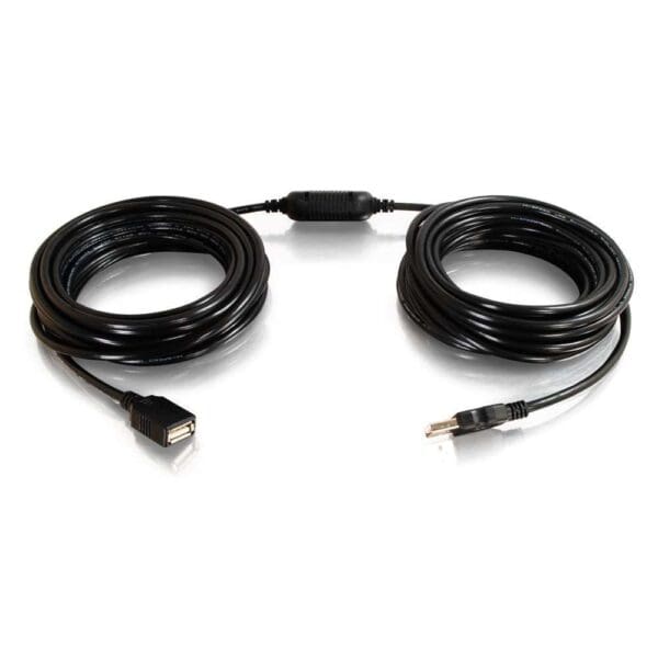 25 ft USB A Male to Female Active Extension Cable (Center Booster Format)