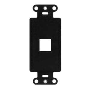 1-Port Decorator Outlet Strap in Black