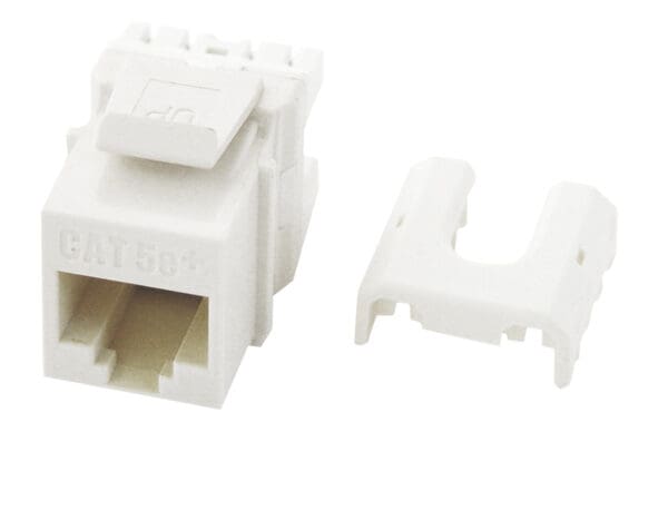 Cat5e QuickConnect RJ45 Keystone Insert in White - 5 Pack