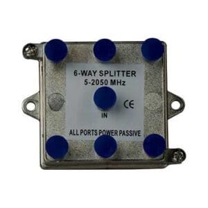 2 GHz 6-Way Vertical Coax Splitter