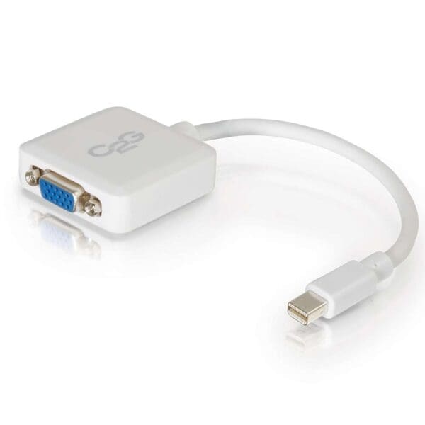 8in Mini DisplayPort™ Male to VGA Female Active Adapter Converter - White