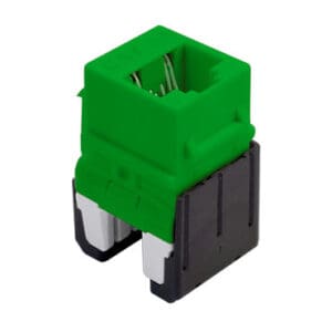 Cat6a Quick Connect RJ45 Keystone Insert in Green