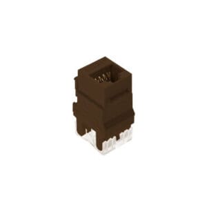 Cat5e RJ45 Keystone Connector in Brown
