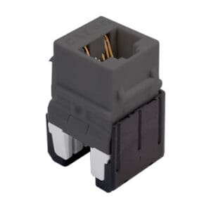 Cat6a Quick Connect RJ45 Keystone Insert in Gray