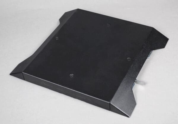 Black square computer component plate.