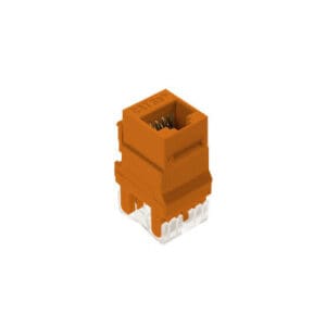 Cat5e RJ45 Keystone Connector in Orange