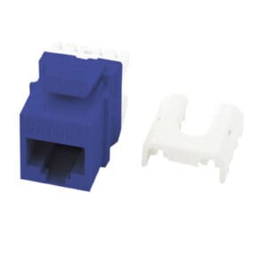 Cat5e Quick Connect RJ45 Keystone Insert in Blue - 50 Pack