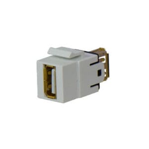 USB A/A Keystone Coupler Insert in White