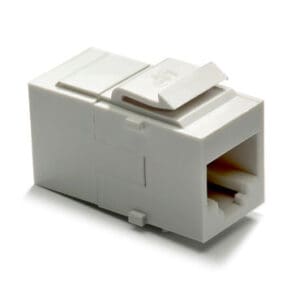 Cat5e RJ45 M20 Keystone Coupler in White