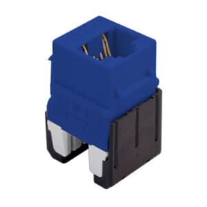 Cat6a Quick Connect RJ45 Keystone Insert in Blue