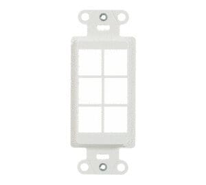 6-Port Decorator Outlet Strap in White