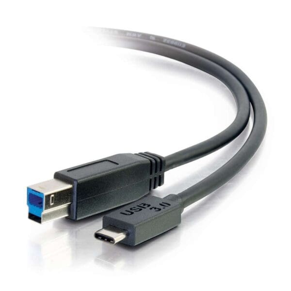 6 ft USB 3.0 (USB 3.1 Gen 1) USB-C to USB-B Cable M/M - Black