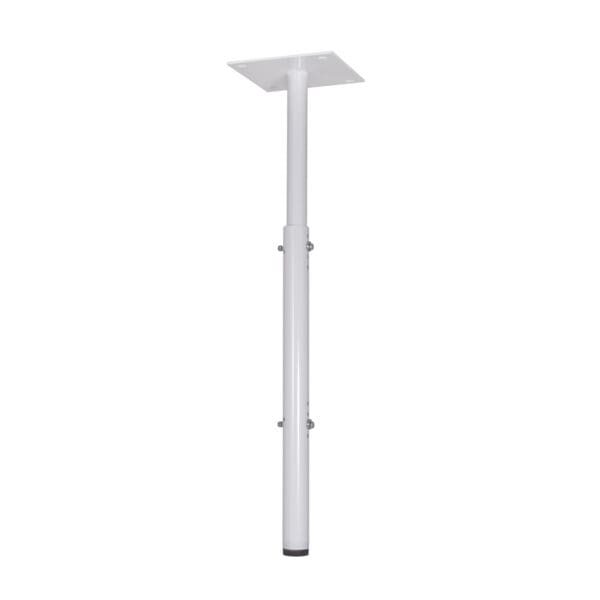 8 Inch (203 mm) Ceiling Plate with Adjustable 1.5 Inch NPT Column in White
