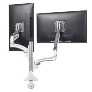 Kontour™ K1C Dual Monitor Dynamic Column Mount, Reduced Height, White - K1C220WXRH
