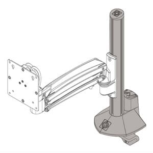 KXC K1C K2C Column Desk Clamp Base Accessory, Black