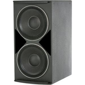 Dual subwoofer speaker system.