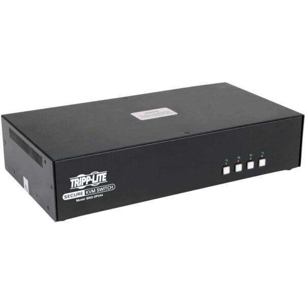 Secure KVM Switch, 4-Port, Dual Monitor, DisplayPort to DisplayPort, 4K,
