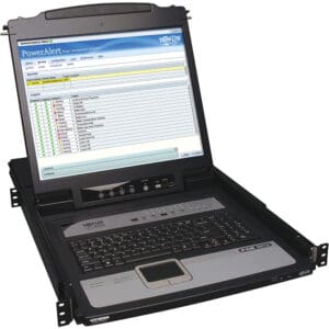 Tripp Lite PowerAlert KVM switch console.